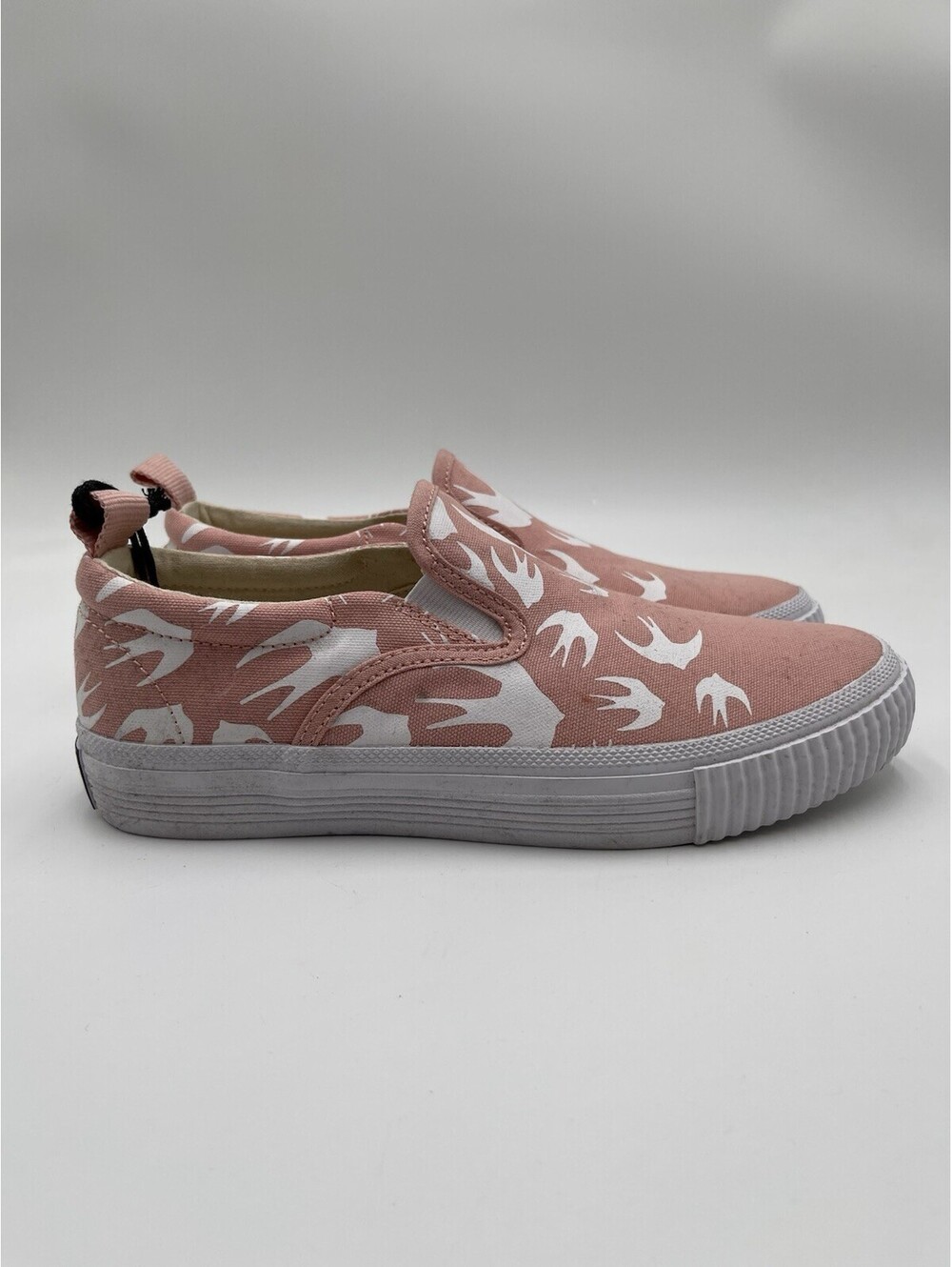 McQ Alexander McQueen Swallow Pattern Vulc Slip-On Sneakers light pink Size 39